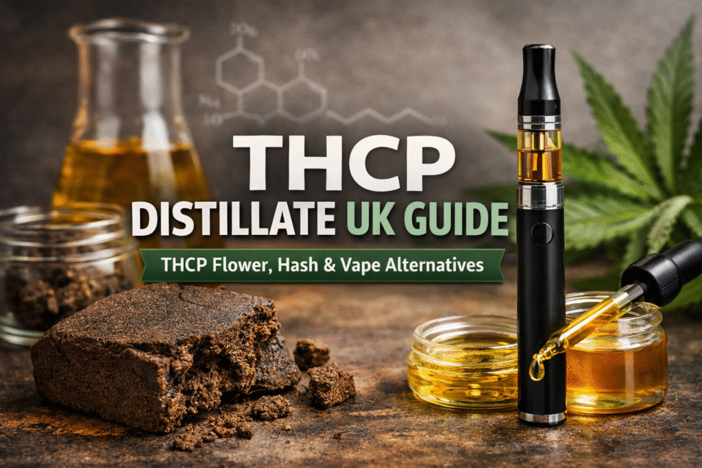 THCP Distillate UK Guide – THCP Flower, Hash & Vape Alternatives