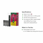 1800mg Darwin CBD + CBG 4 in 1 Pod Vape Kit 2500 Puffs