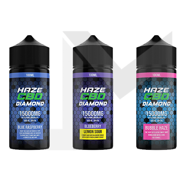 1cover_bb0b3eb6-f16e-4a8e-b855-8ef2db208c74.png Haze CBD Diamond 15000mg CBD E-Liquid 100ml - Image 1