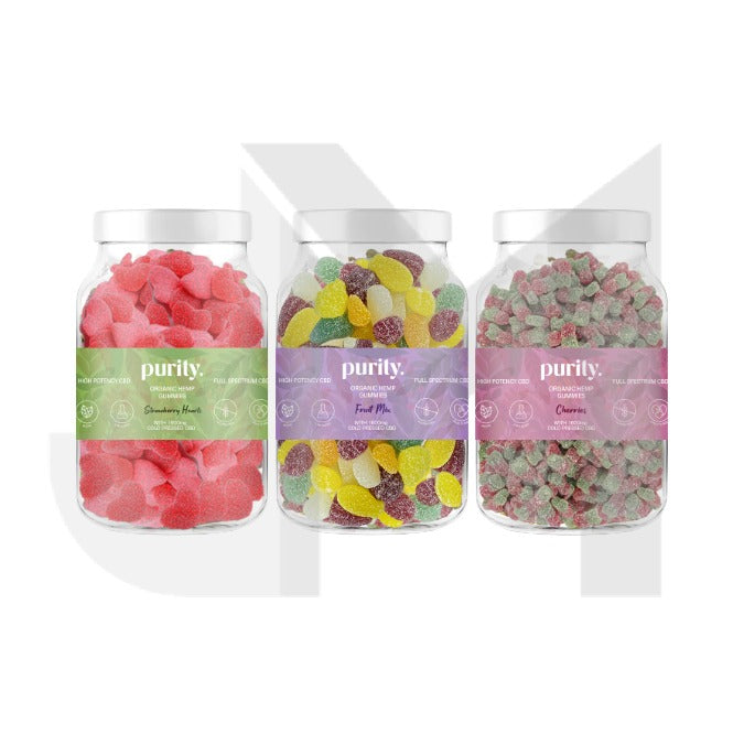 Purity-37-1600mgcover.jpg Purity 1600mg Full-Spectrum CBD Vegan Gummies 400g - Image 1