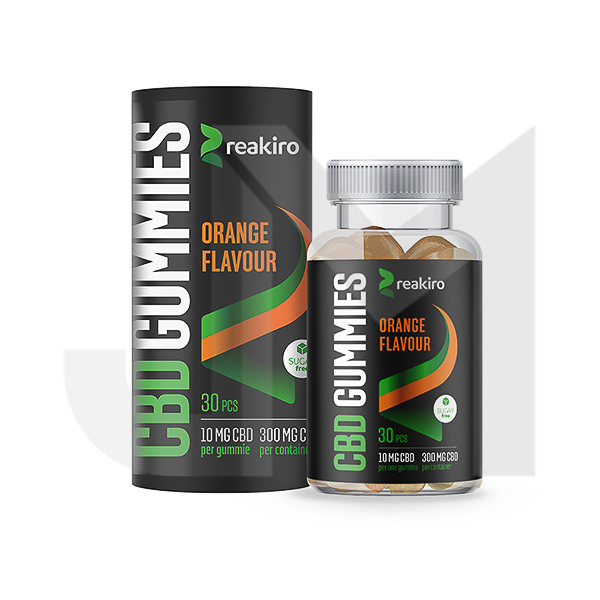 ReakiroCBDOrangeFlavourVeganGummies300mg_30pcs__30GUMORRK300__IMAGE_Product_Tube__OCT23.png Reakiro 300mg Full Spectrum CBD Orange Vegan Gummies - 30 Pieces - Image 1