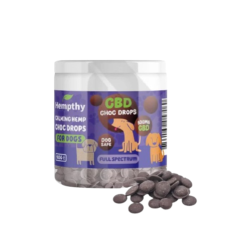 Hempthy 500mg CBD Choc Drops Dog Treats - 30 Treats