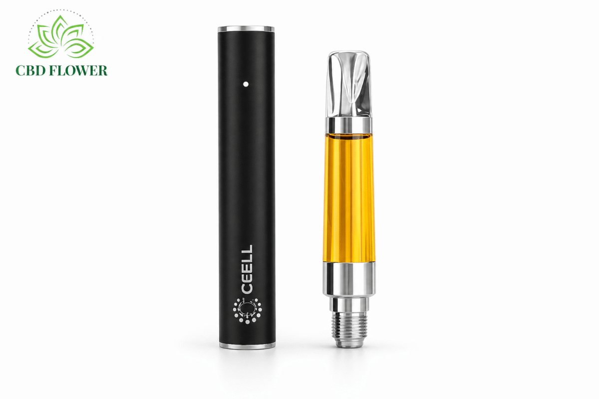 THCP vape kit UK CCELL M3 battery 1ml cartridge 20% THCP CBD Flower