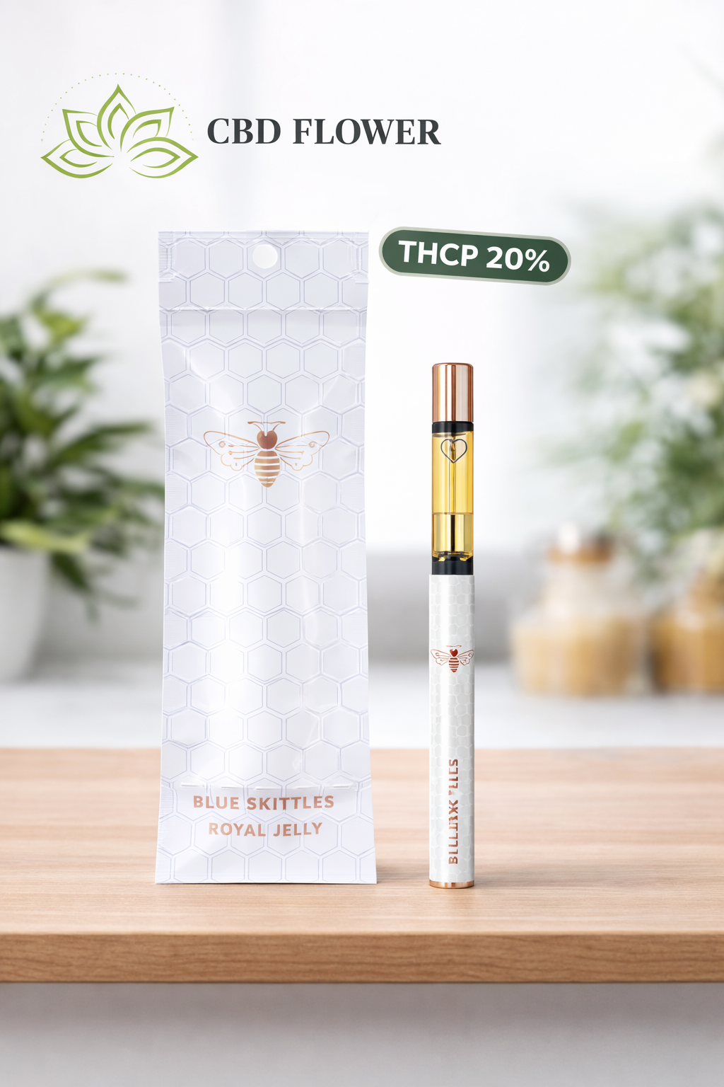 pollinate-bee-thcp-pre-filled-vape-1ml.jpg Pollinate Bee THCP Pre Filled Vape 1.0ml UK compliant 20% THCP CBD vape pen
