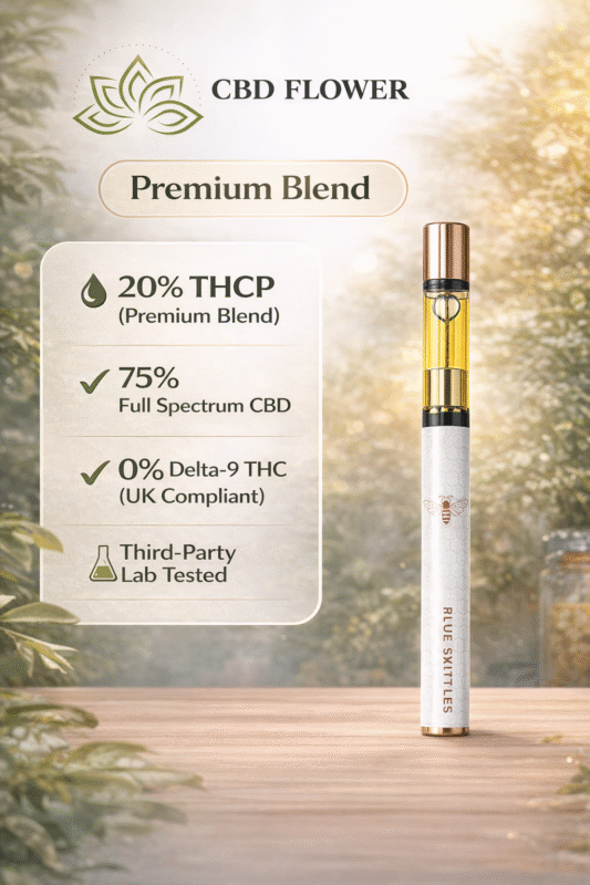 Pollinate Bee THCP Pre Filled Vape 1ml UK compliant 20% THCP CBD Flower vape pen
