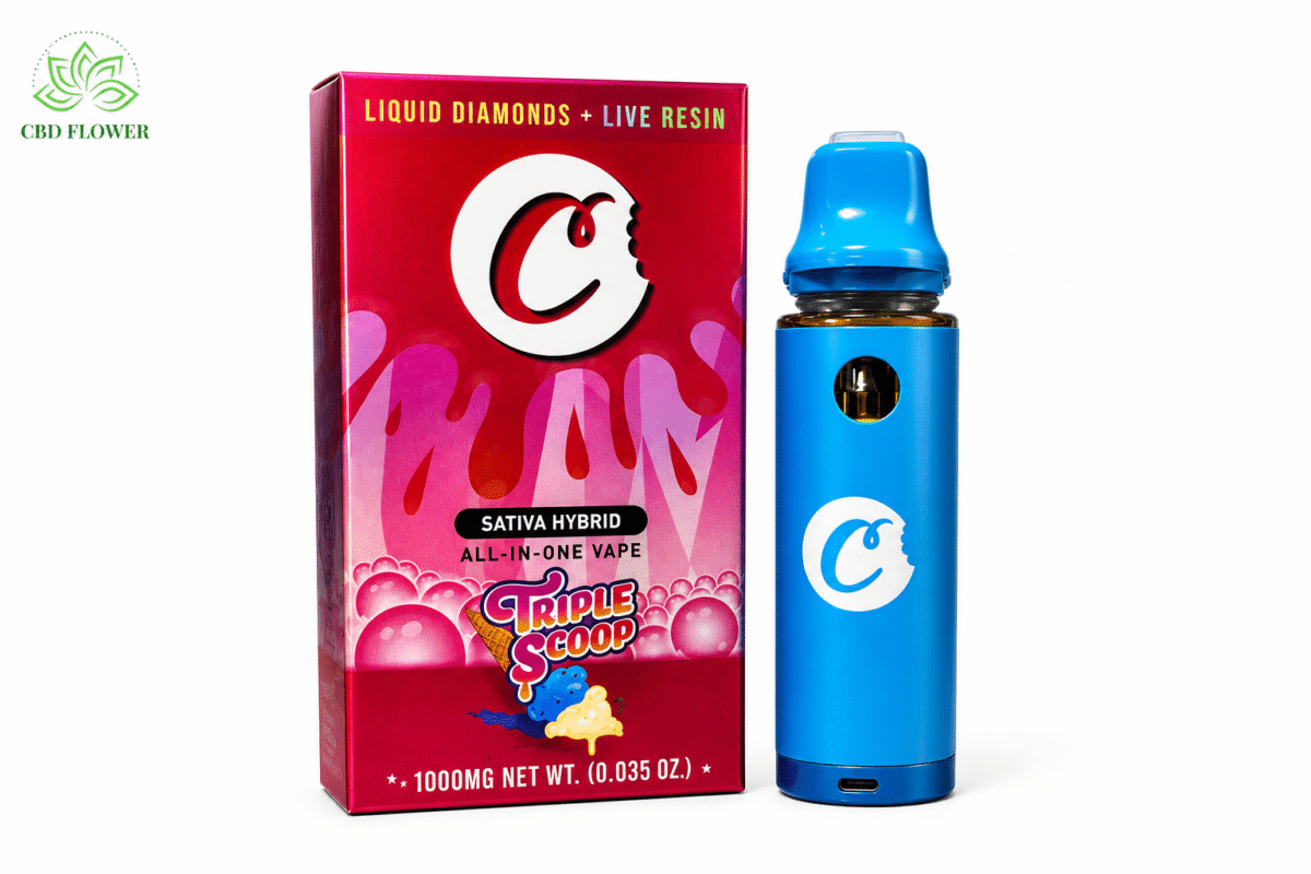 Cookies THCP vape UK Triple Scoop LCD liquid diamonds live resin 20% THCP CBD Flower