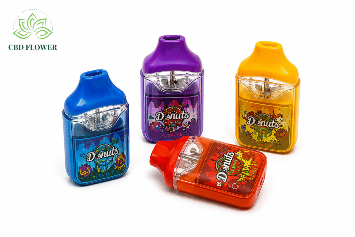Donuts V3 Switch THCP pod UK 2ml dual chamber 20% THCP CBD Flower