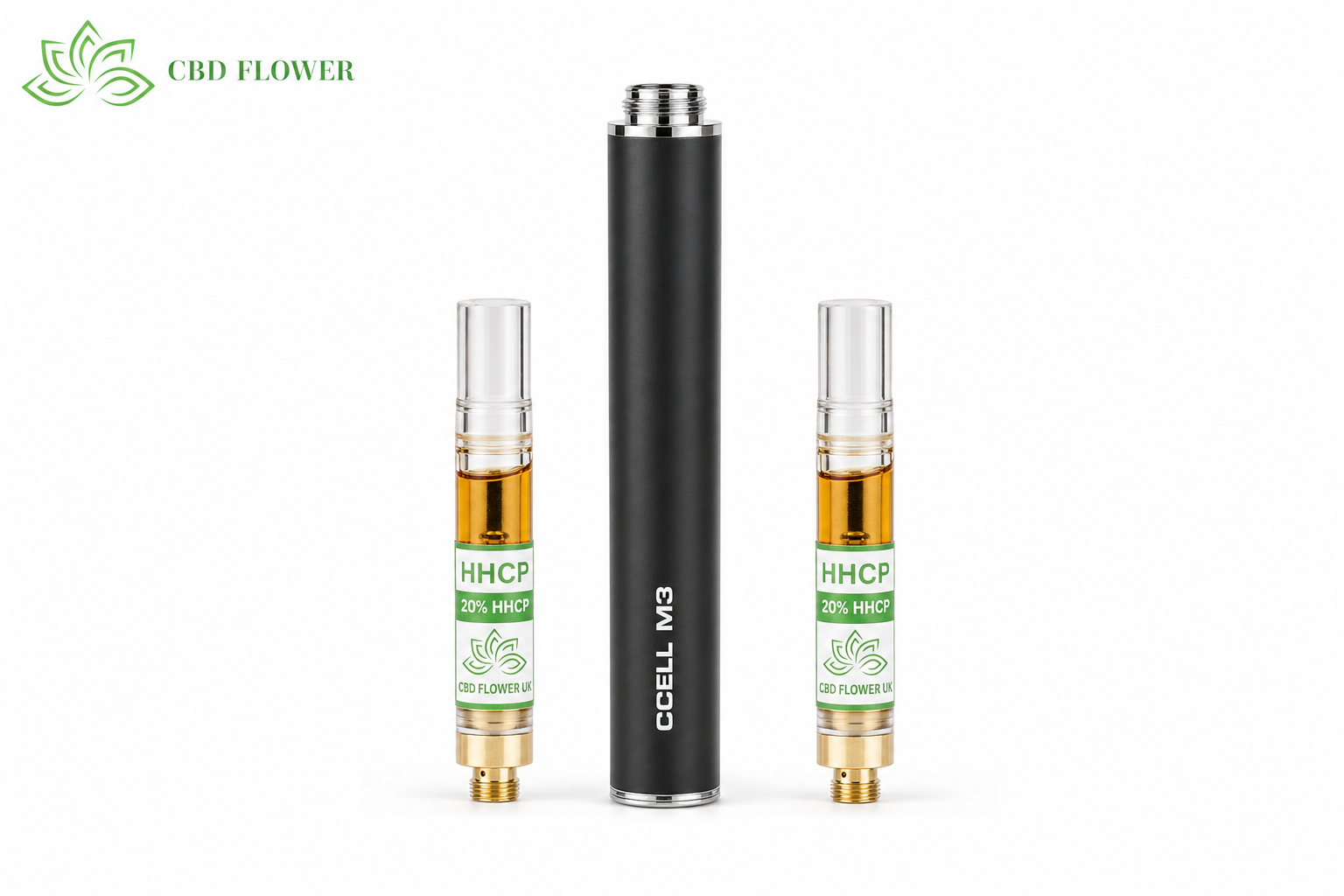 hhcp kit final HHCP vape kit UK CCELL M3 battery 2x 1ml cartridge 20% HHCP CBD Flower UK