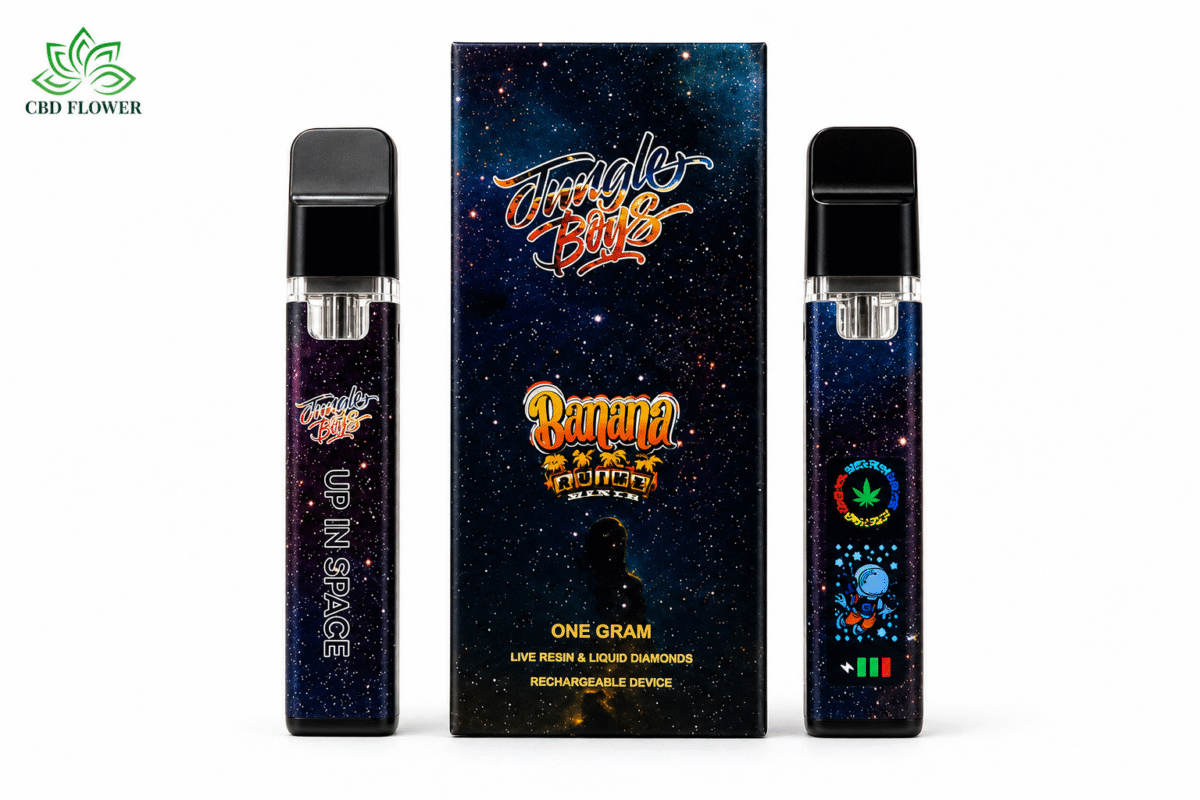 Jungle Boys THCP vape UK Up In Space Banana Runtz LCD 1ml 20% THCP CBD Flower