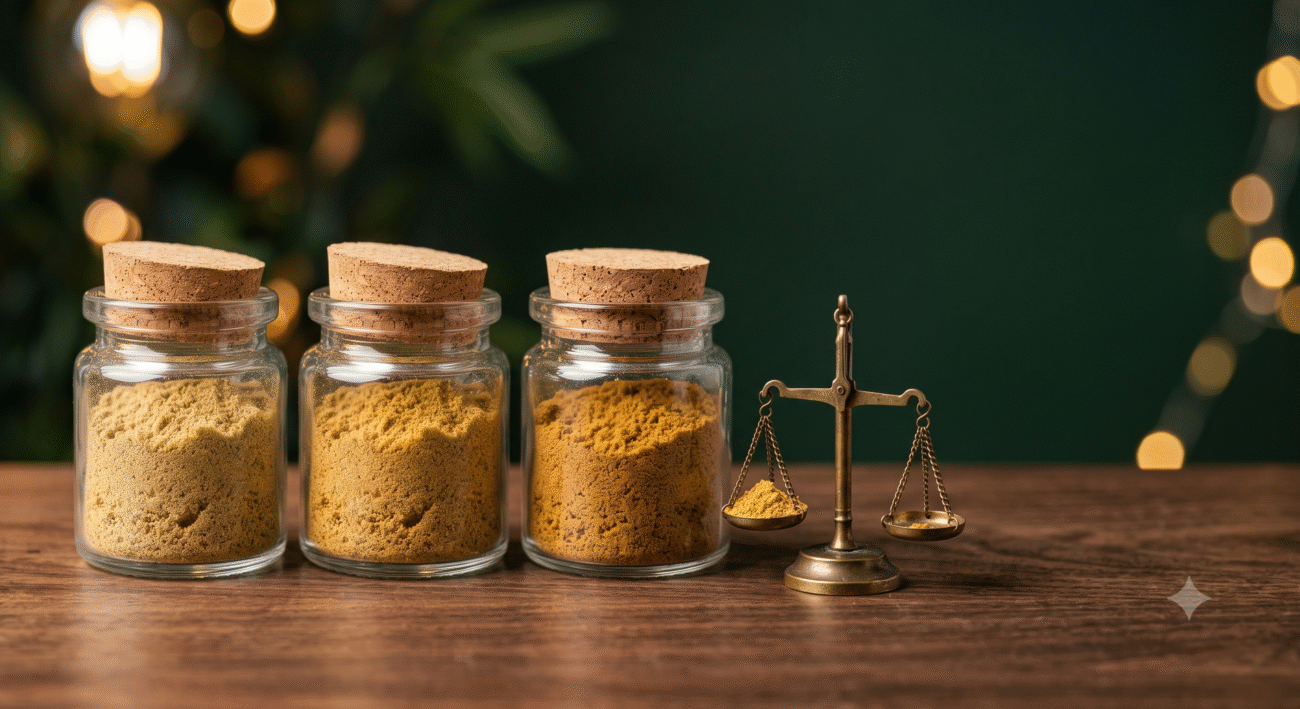kief price UK 2026, three jars of kief with scale showing value comparison